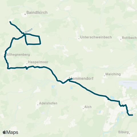 Die Münchner VerkehrsVerbund  Tegernbach - Mittelstetten - Althegnenberg - Mammendorf - Fürstenfeldbruck map