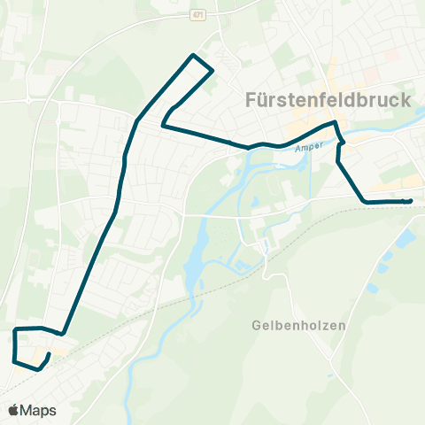 Die Münchner VerkehrsVerbund  Buchenau - Fürstenfeldbruck map