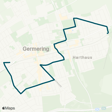 Die Münchner VerkehrsVerbund  Germering, Salzstraße - Germering, Kleiner Stachus - Harthaus Nord map
