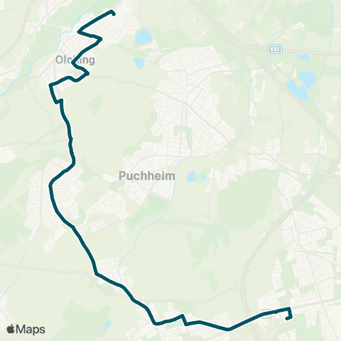 Die Münchner VerkehrsVerbund  Freiham - Puchheim Ort - Eichenau Nord - Olching map