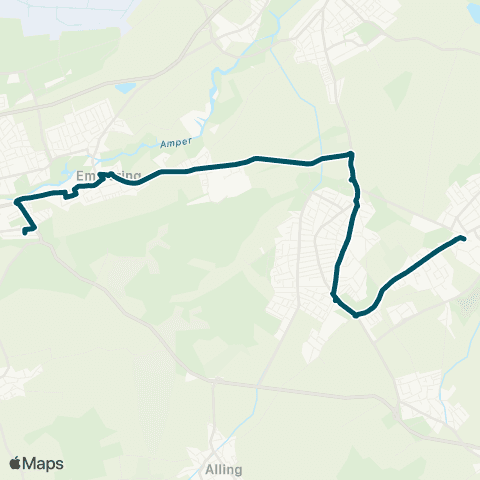 Die Münchner VerkehrsVerbund  Fürstenfeldbruck - Eichenau Nord - Puchheim Süd map