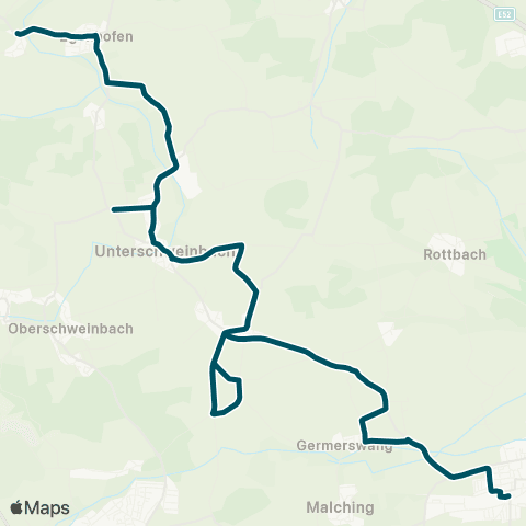 Die Münchner VerkehrsVerbund  Maisach - Aufkirchen - Egenhofen - Ebersried map