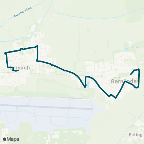 Die Münchner VerkehrsVerbund  Maisach - Realschule - Am Strasserwinkel - Gernlinden map