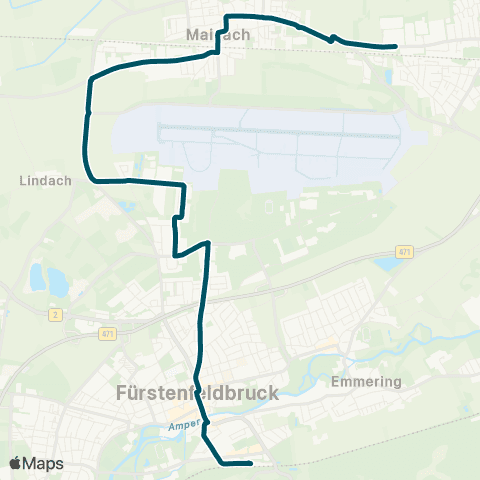 Die Münchner VerkehrsVerbund  Fürstenfeldbruck - Maisach map