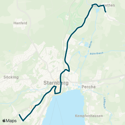 Die Münchner VerkehrsVerbund  Leutstetten - Starnberg - Waldspielplatz map