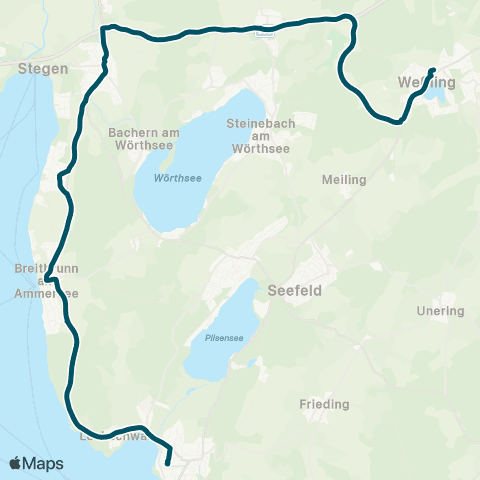 Die Münchner VerkehrsVerbund  Inning am Ammersee - Herrsching map