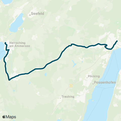 Die Münchner VerkehrsVerbund  Starnberg Nord - Andechs - Herrsching map