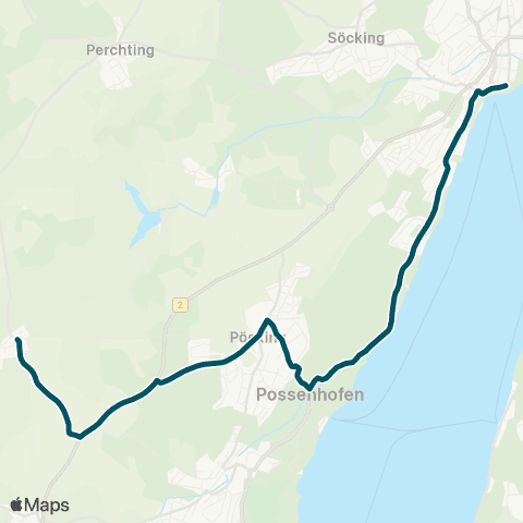 Die Münchner VerkehrsVerbund  Aschering - Wieling - Pöcking - Possenhofen - Starnberg map