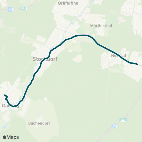 Die Münchner VerkehrsVerbund  Gauting - Krailling - Fürstenried West map