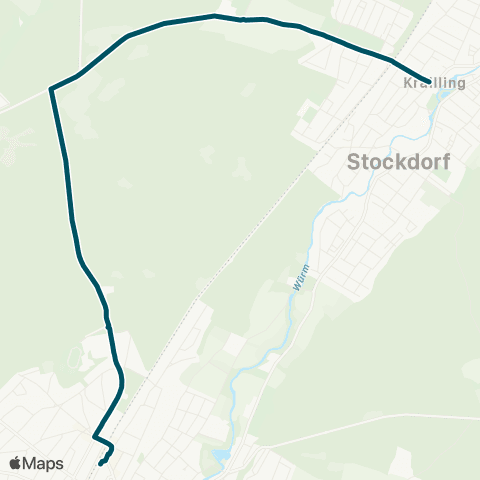 Die Münchner VerkehrsVerbund  Gauting - KIM / Krailling - Gauting map