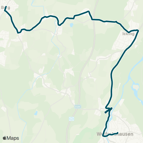 Die Münchner VerkehrsVerbund  Icking - Mörlbach - Berg map