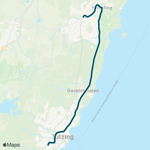 Die Münchner VerkehrsVerbund  Feldafing - Tutzing map
