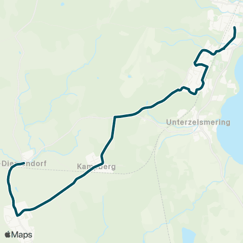 Die Münchner VerkehrsVerbund  Diemendorf - Haunshofen - Kampberg - Tutzing, Am Kallerbach - Tutzing map