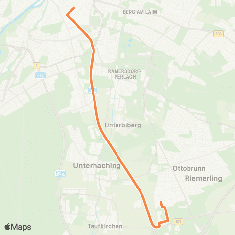 Die Münchner VerkehrsVerbund  München, Ostbahnhof - Taufkirchen, Lilienthalstraße map