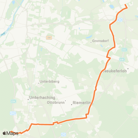 Die Münchner VerkehrsVerbund  Deisenhofen West - Tfk., Hugo-Junkers-Straße - Putzbrunn - Haar - Heimstetten map
