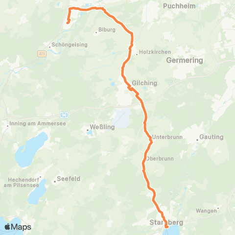 Die Münchner VerkehrsVerbund  Starnberg - Gilching-Argelsried - Fürstenfeldbruck - Buchenau map