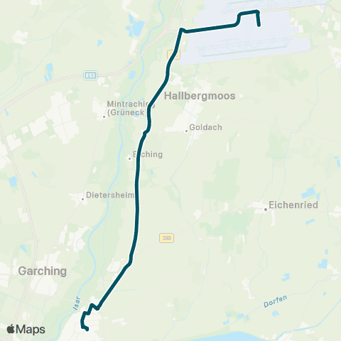 Die Münchner VerkehrsVerbund  Schienenersatzverkehr S8 Ismaning - Flughafen / Airport map