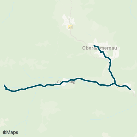 Die Münchner VerkehrsVerbund  Oberammergau - Ettal - Graswang - Schloss Linderhof map