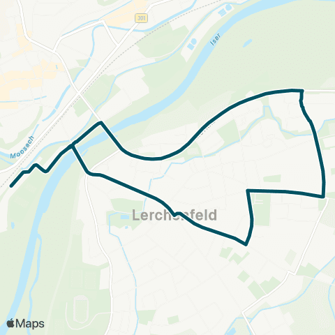 Die Münchner VerkehrsVerbund  P+R-Platz - Kirche St. Lantpert - Kepserstraße - Schwabenau - P+R-Platz map