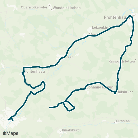 Die Münchner VerkehrsVerbund  (Frontenhausen - ) Aham - Gerzen - Johannesbrunn - Vilsbiburg map