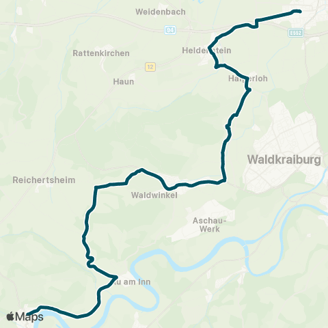 Die Münchner VerkehrsVerbund  Ampfing - Heldenstein - Biburg - Gars am Inn map