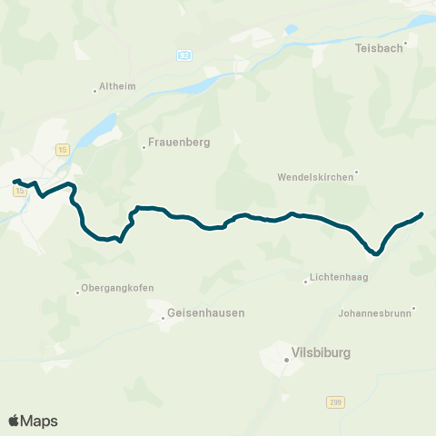 Die Münchner VerkehrsVerbund  Loizenkirchen - Aham - Gerzen - Günzkofen - Landshut Hbf map