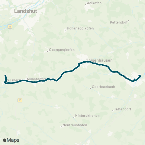 Die Münchner VerkehrsVerbund  Kapfing - Vilsheim - Altfraunhofen - Geisenhausen - Vilsbiburg map