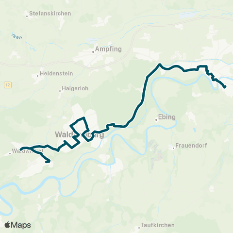 Die Münchner VerkehrsVerbund  Mühldorf - Waldkraiburg - Aschau am Inn map