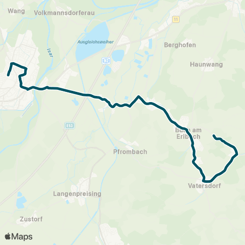 Die Münchner VerkehrsVerbund  Großaibach - Buch a.Erlbach - Aich - Moosburg map