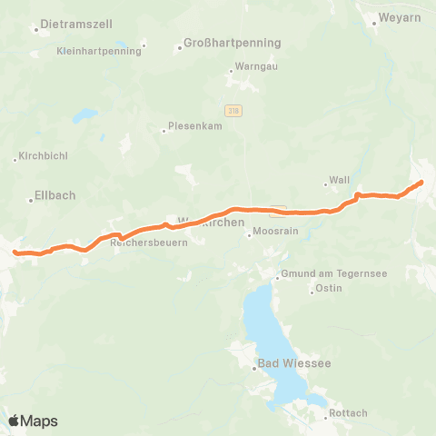 Die Münchner VerkehrsVerbund  Bad Tölz - Waakirchen - Miesbach / Gmund map