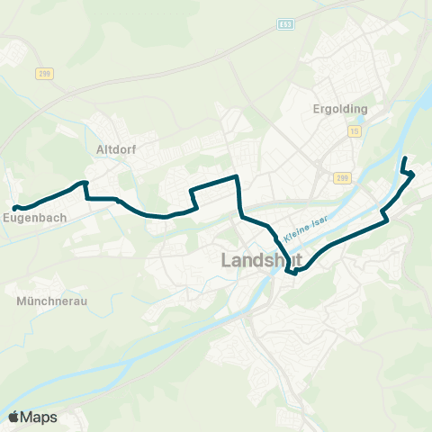Die Münchner VerkehrsVerbund  Auwaldsiedlung - Altstadt - Hauptbahnhof - Eugenbach map