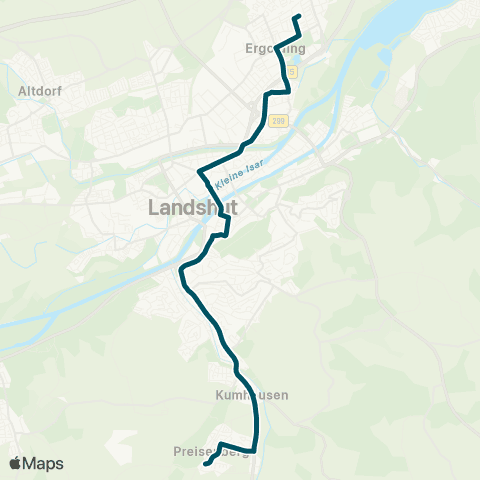 Die Münchner VerkehrsVerbund  Preisenberg - Kumhausen - Realschule Ergolding map