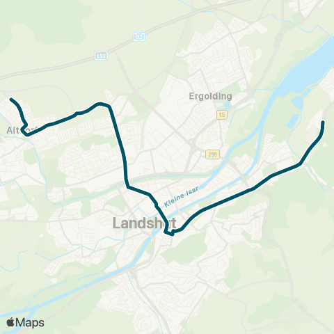 Die Münchner VerkehrsVerbund  Altdorf / Kleinfeld - Hauptbahnhof - Altstadt - Am Lurzenhof map