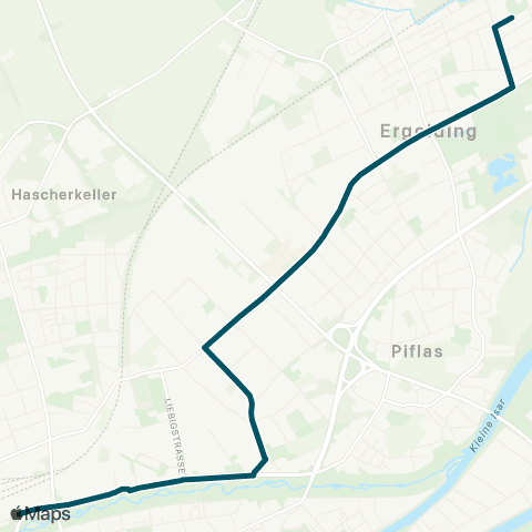 Die Münchner VerkehrsVerbund  Hauptbahnhof - Realschule Ergolding map