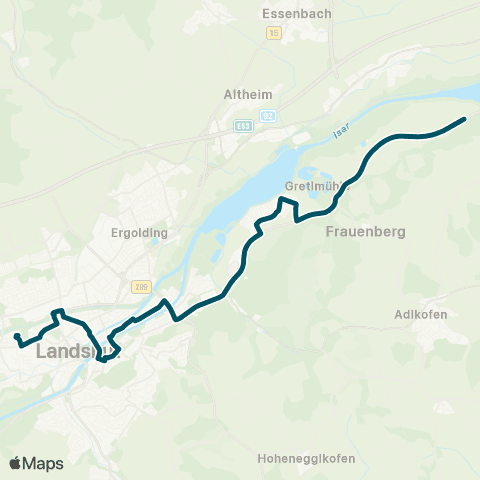 Die Münchner VerkehrsVerbund  HLG - Hauptbahnhof - Altstadt - Auloh - Frauenberg - Wolfsteinerau map