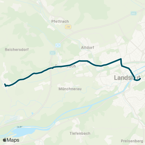 Die Münchner VerkehrsVerbund  Altstadt - Hauptbahnhof - Unterlenghart - Gündlkofen map