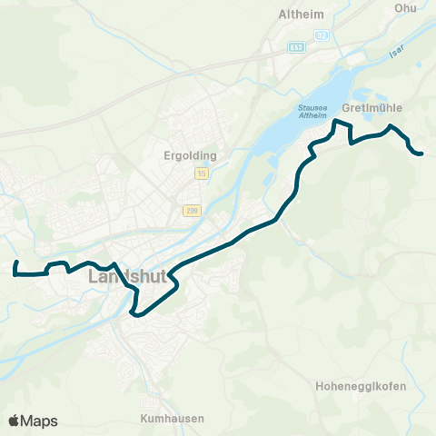 Die Münchner VerkehrsVerbund  Realschule - HLG - Ländtorplatz - Auloh (Frauenberg) map