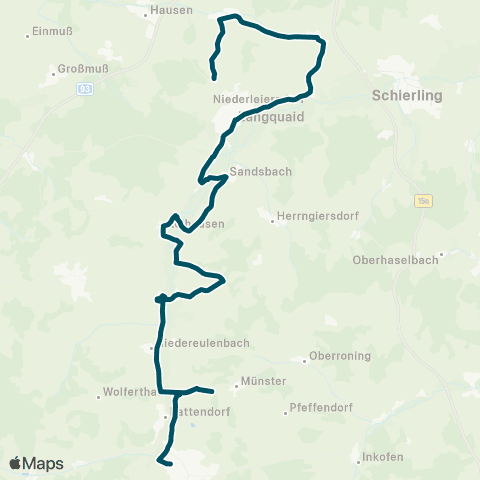Die Münchner VerkehrsVerbund  Rottenburg - Niedereulenbach - (Alzhausen - Langquaid - Grub) map
