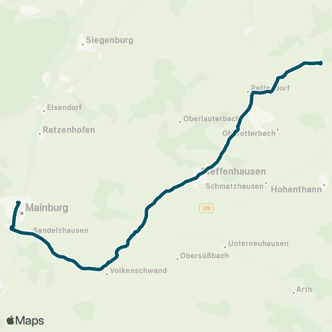 Die Münchner VerkehrsVerbund  (Mainburg - ) Rainertshausen - Pfeffenhausen - Oberroning map