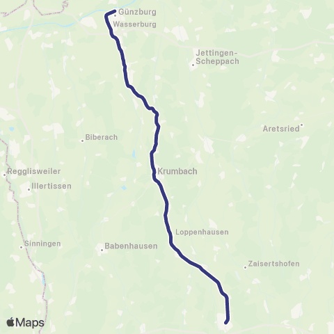 MVV Mindelheim - Günzburg map