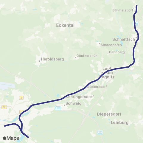 MVV Simmelsdorf-Hüttenbach - Neunkirchen AM Sand map
