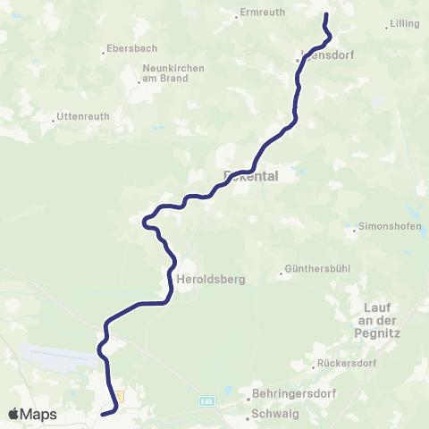 MVV Nürnberg Nordost - Gräfenberg map