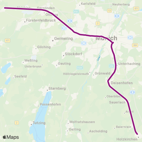 MVV Feucht - Nürnberg Hbf map