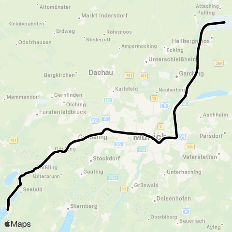 MVV Herrsching - Ismaning map