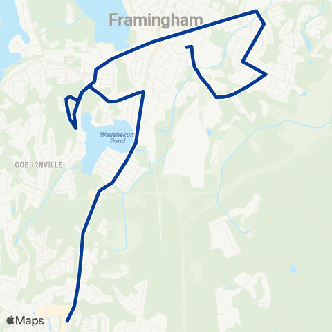 MetroWest RTA Route 4S map