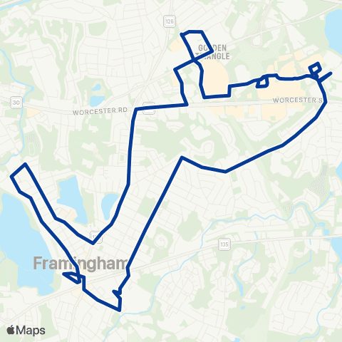 MetroWest RTA Route 4N map