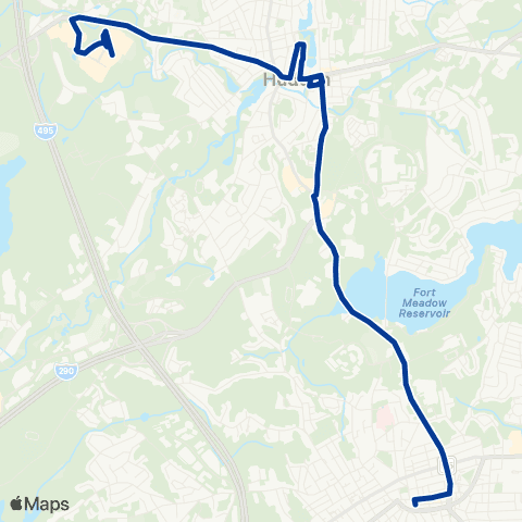 MetroWest RTA Hudson map
