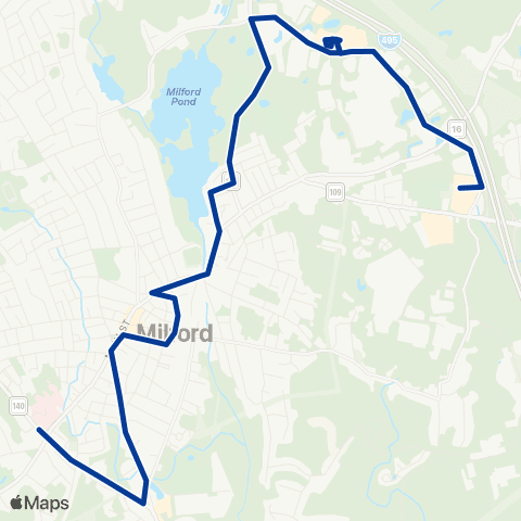 MetroWest RTA Route 14 map