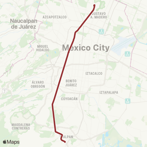 Metrobús Indios Verdes - el Caminero map