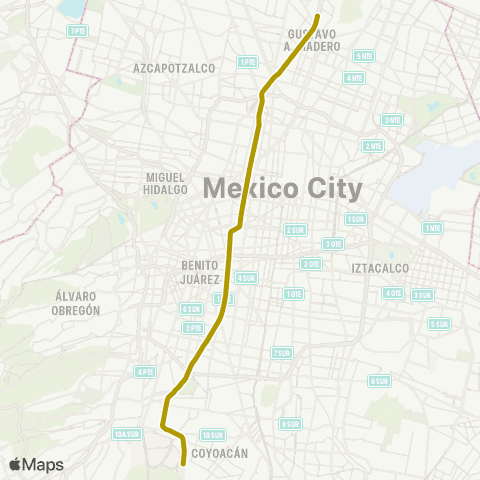 Metro Indios Verdes - Universidad map